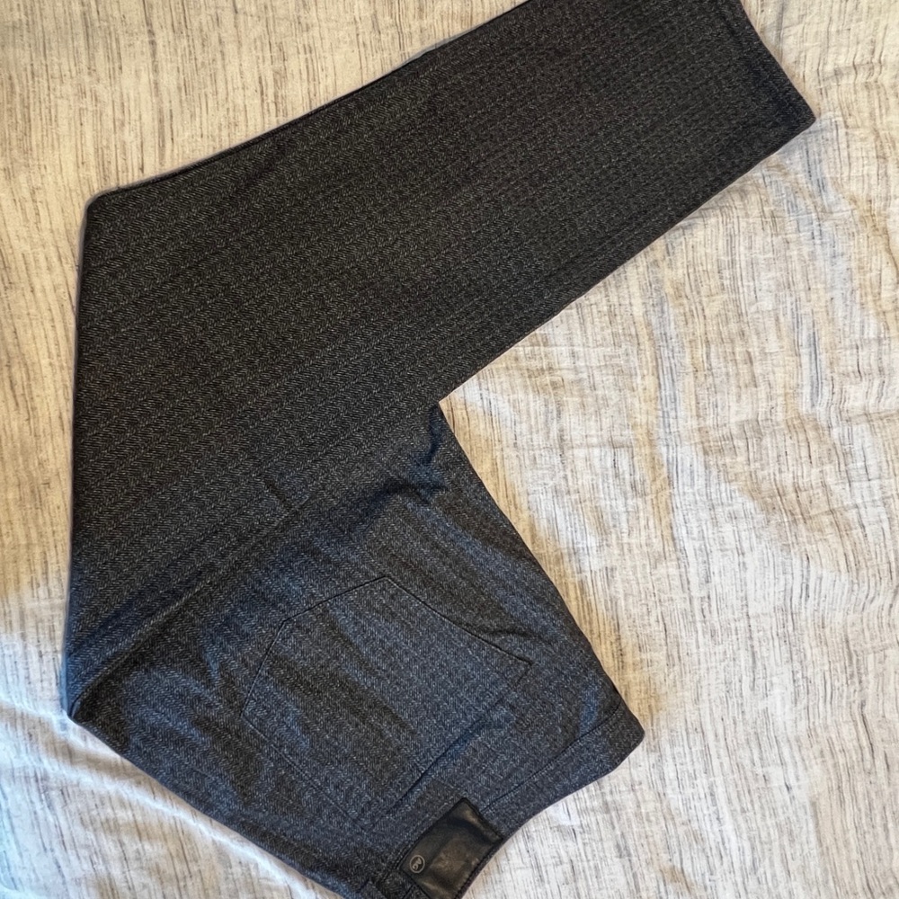 AG Adriano Goldschmied Dark Gray Herringbone Pants